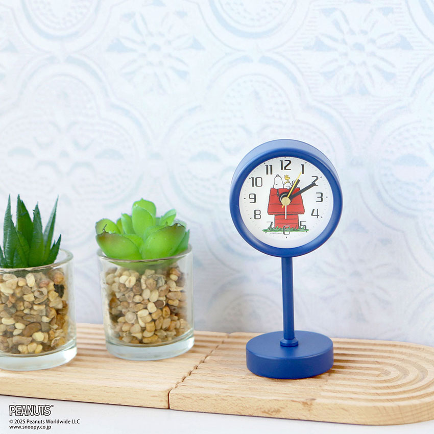 置き時計 スタンドクロック 時計 目覚まし時計 スタンドクロック スヌーピー オラフ キッズ ユニセ PEANUTS SNOOPY フィールドワーク プチプラ  一年保証 | field work | 05