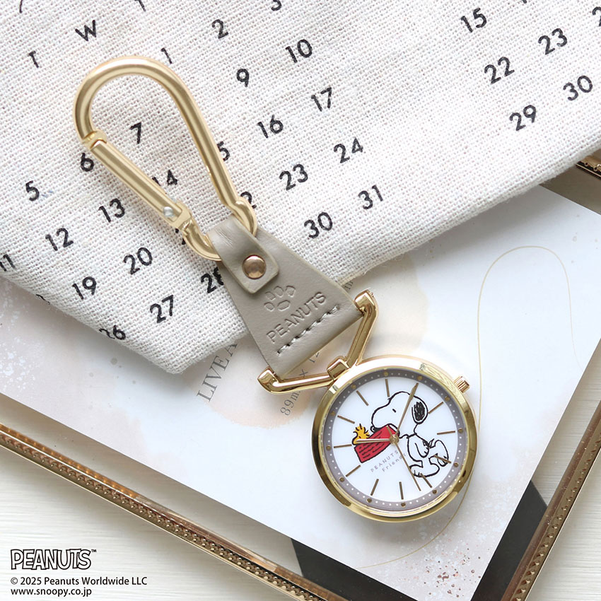 時計 懐中時計 キーホルダー カラビナ スヌーピー オラフ レディース 大人 キッズ ユニセ ウッドストック フィールドワーク パッケージ入り プレゼント 一年保証 | field work | 02