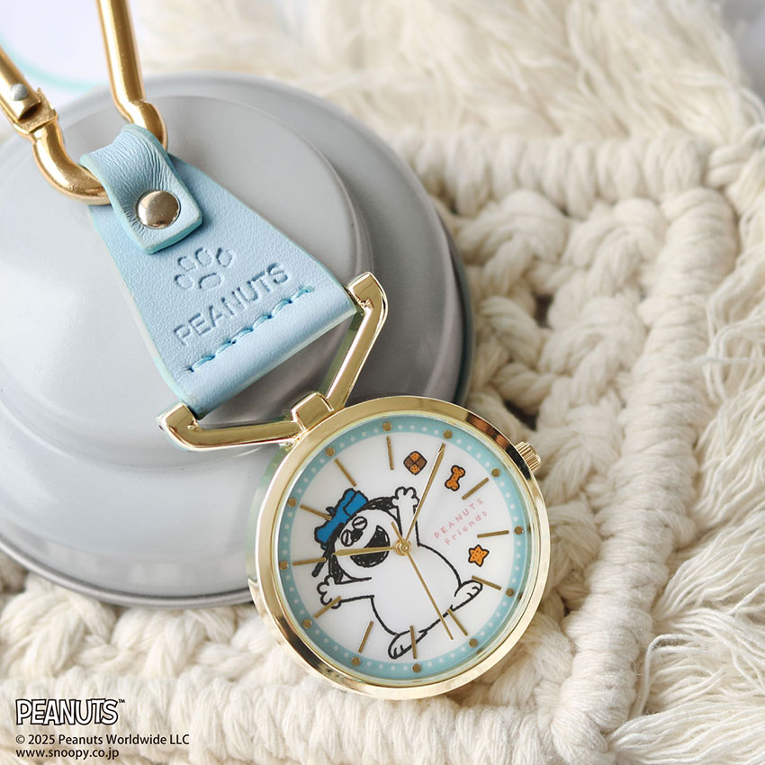 時計 懐中時計 キーホルダー カラビナ スヌーピー オラフ レディース 大人 キッズ ユニセ ウッドストック フィールドワーク パッケージ入り プレゼント 一年保証 | field work | 03