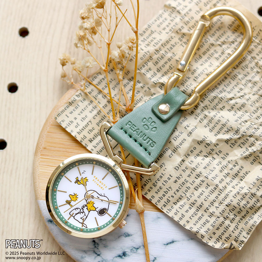 時計 懐中時計 キーホルダー カラビナ スヌーピー オラフ レディース 大人 キッズ ユニセ ウッドストック フィールドワーク パッケージ入り プレゼント 一年保証 | field work | 04