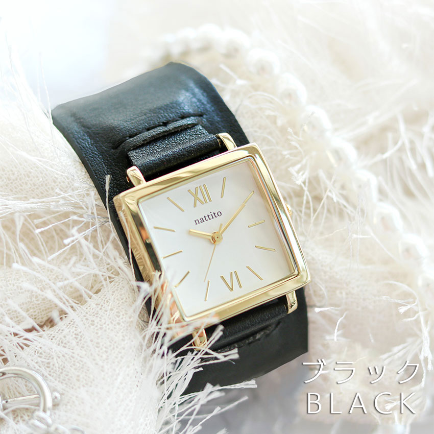 腕時計 レディース 革ベルト クルント スクエア ニュアンスカラー 個性的 パッチンブレス ビジネス 大きめ 高品質 可愛い バングル 20代 30代 フィールドワーク | field work | 04