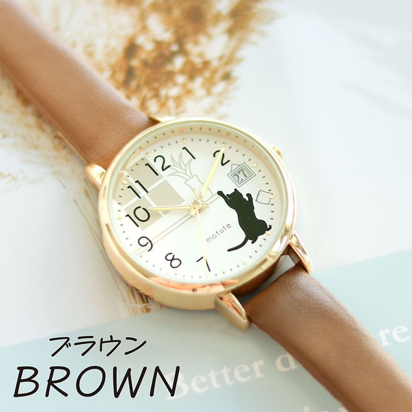 field work（フィールドワーク） 腕時計 レディース 革ベルト 日付