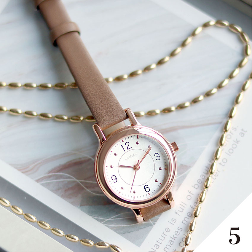 腕時計 レディース ウルガス 高級感 5気圧防水 防汗ベルト 仕事用 ビジネス 小さめ 革ベルト プレゼント 高品質 可愛い 見やすい フィールドワーク | field work | 05