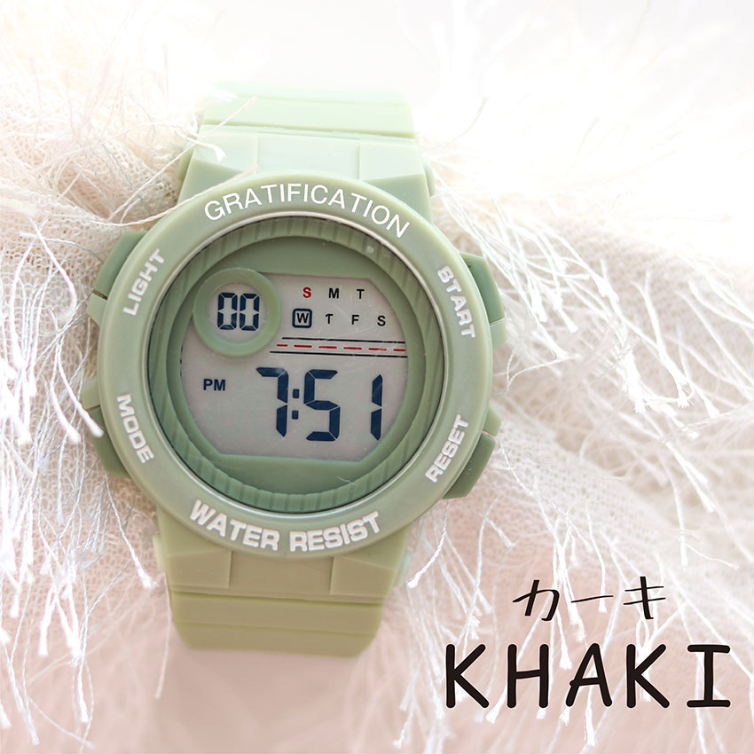 腕時計 レディース デジタル デイン メンズ ユニセックス 3気圧防水 日常生活防水 カジュアル アウトドア キャンプ 登山 アラーム カレンダー フィールドワーク | field work | 04