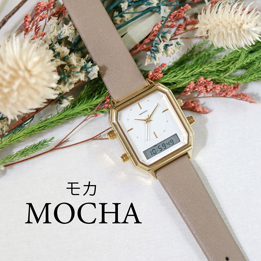 field work 腕時計 レディース 革ベルト デジタル アナログ