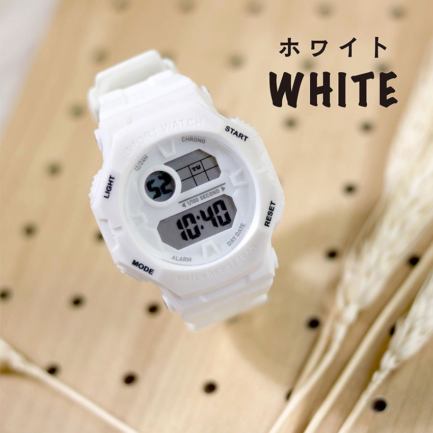 腕時計 レディース デジタル シーム メンズ ユニセックス 3気圧防水 日常生活防水 カジュアル アウトドア キャンプ 登山 アラーム カレンダー フィールドワーク | field work | 01