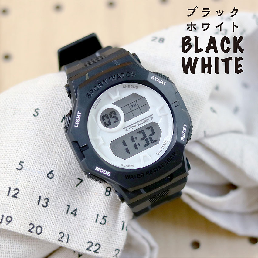 腕時計 レディース デジタル シーム メンズ ユニセックス 3気圧防水 日常生活防水 カジュアル アウトドア キャンプ 登山 アラーム カレンダー フィールドワーク | field work | 04