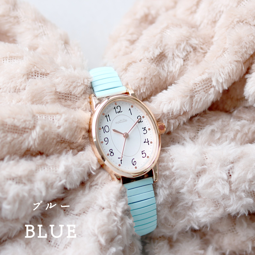 腕時計 レディース ウェーヌ ジャバラ 楕円 オーバル ニュアンスカラー みやすい かわいい カジュアル トレンド ビジネス 通勤 通学  フィールドワーク 一年保証 | field work | 04