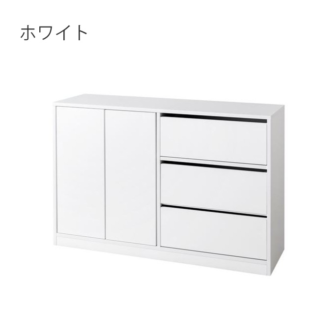キャビネット 幅100cm 大理石柄 隠しキャスター チェスト 収納 扉付き