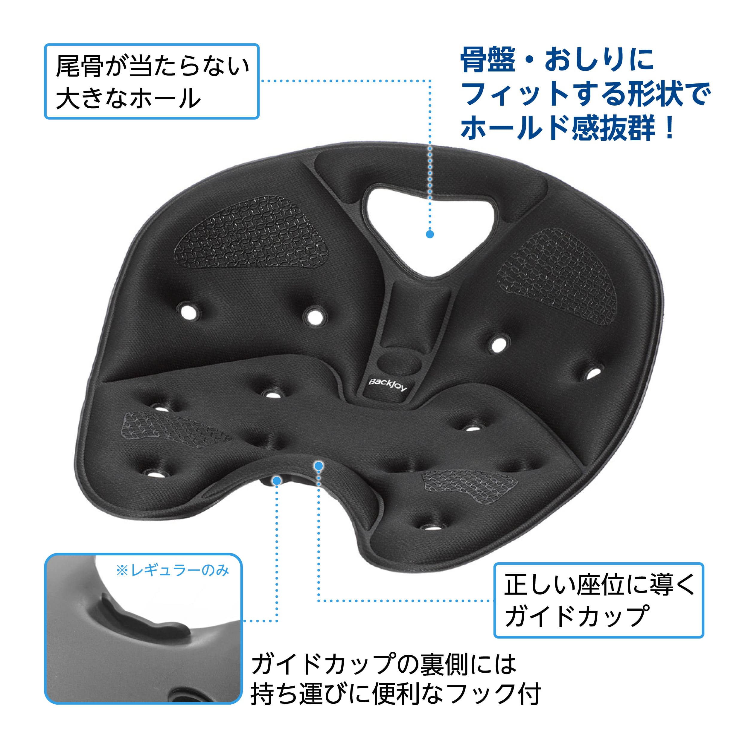 最先端 バックジョイ Backjoy メディコアリリーフ レギュラー ブラック 矯正用品・補助ベルト