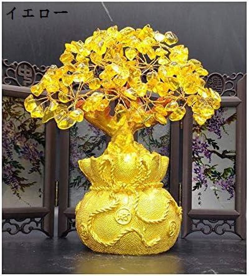 シトリンツリー 風水 像盆栽Feng Shuiツリー富と善の幸運のための木の店の店の装飾のための幸運のための木の幸運な木｜figurina｜05
