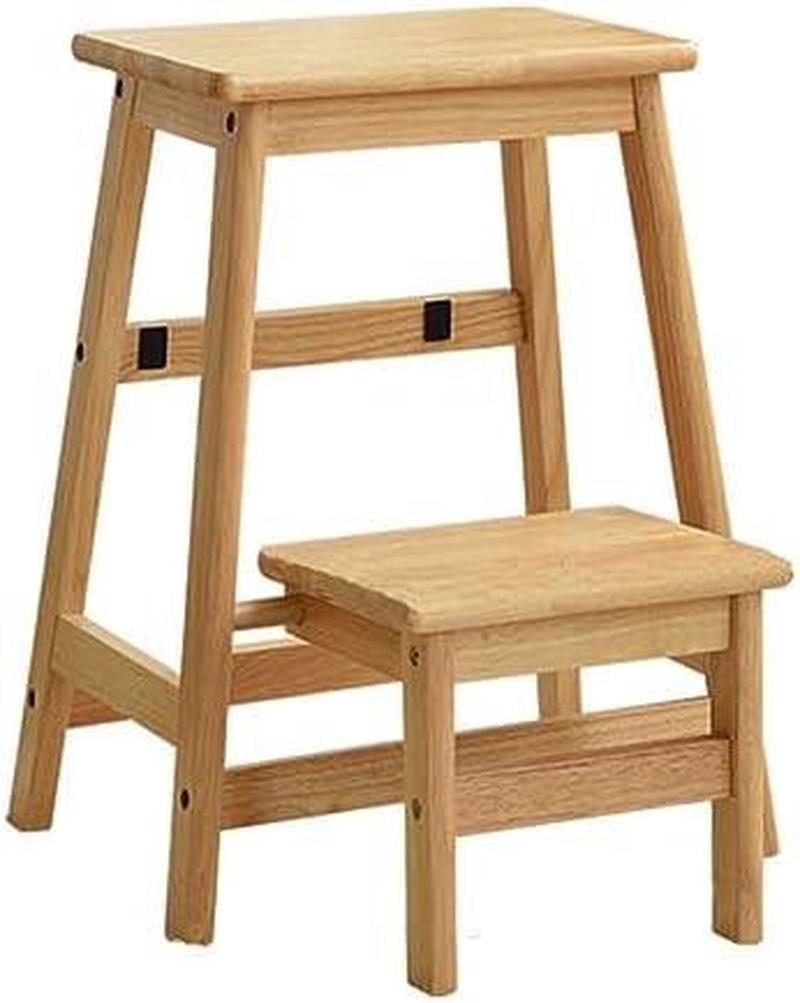 脚立 踏み台 折りたたみ式はしご スツール 椅子 ステップチェア 木製 2