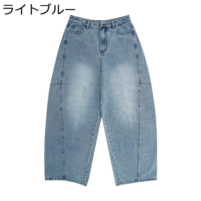 バギージーンズ メンズ デニムパンツ ブーツカット ホワイト 白い
