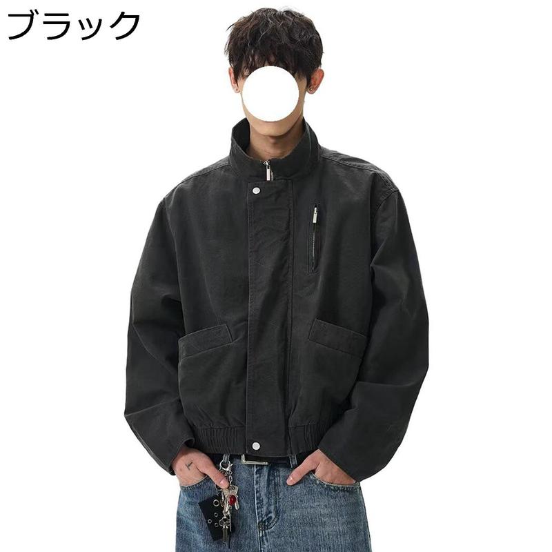フライトジャケット メンズ 立ち襟 ショート ワークジャケット