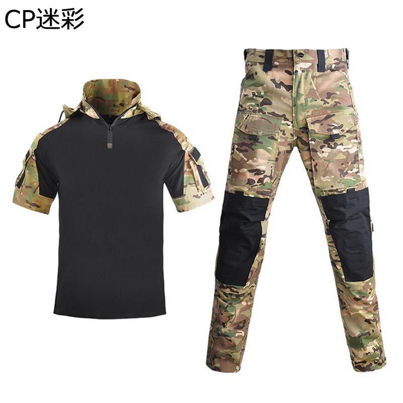 戦闘服 メンズ 半袖tシャツ 2点セット ミリタリーパンツ サバゲー 作業