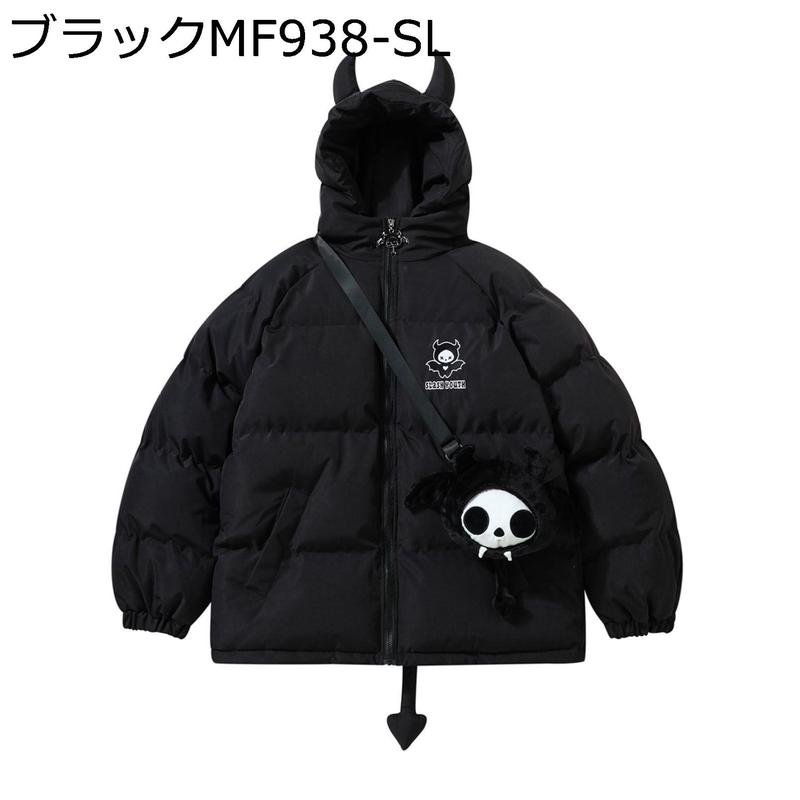 ダウンコート レディース 地雷系 小悪魔 ショルダーバッグ付き ダウン
