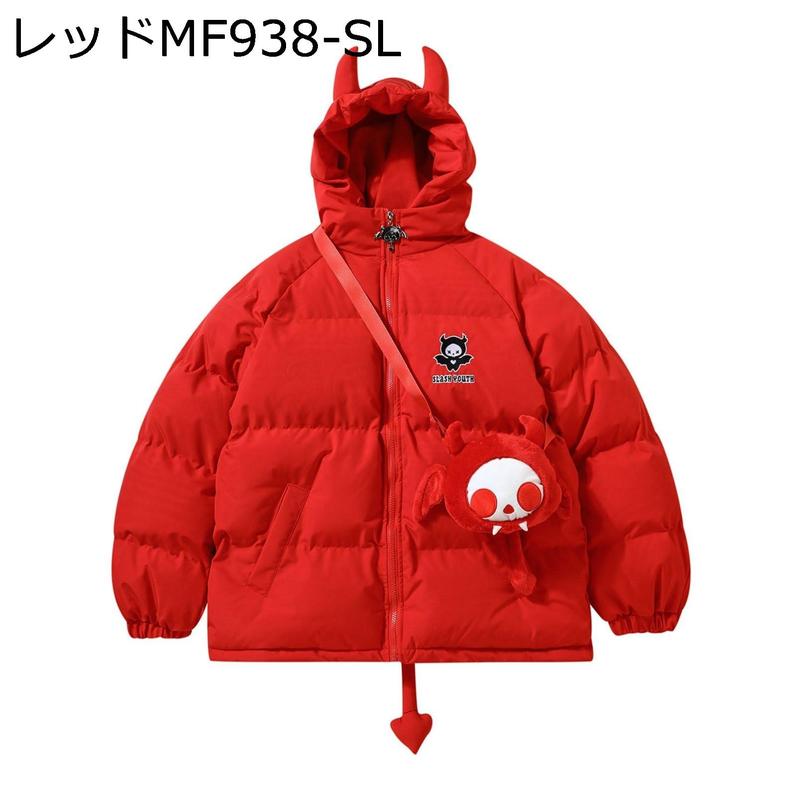 ダウンコート レディース 地雷系 小悪魔 ショルダーバッグ付き ダウン