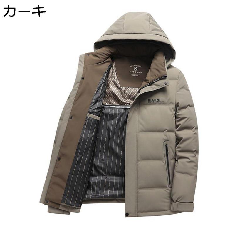 シニアジャケット メンズ ダウンジャケット ダウンコート フード 綿服 
