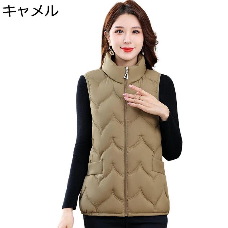 ダウンベスト レディース ノースリーブ 高齢者 中年 婦人服 暖かい