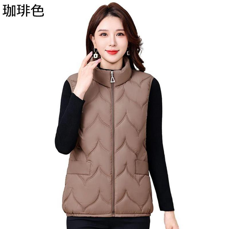 ダウンベスト レディース ノースリーブ 高齢者 中年 婦人服 暖かい