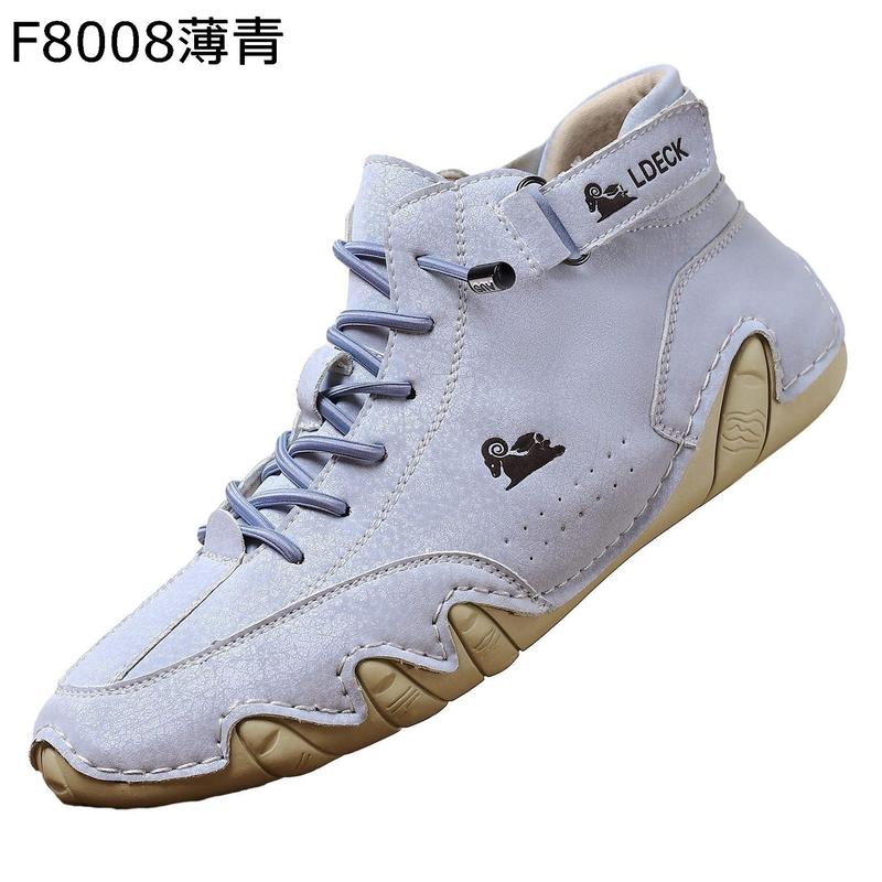 【極美品】センソユニコ t.b レザーベルト ハイカットスニーカー 24 グレー スニーカー ハイカット レザー 撥水 イタリアンハンドメイド ベルクロ