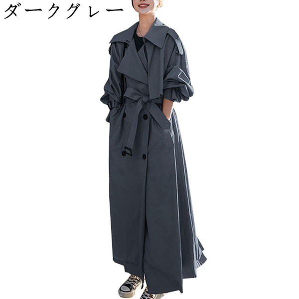 トレンチコート レディース マキシロング丈 アウター 薄手