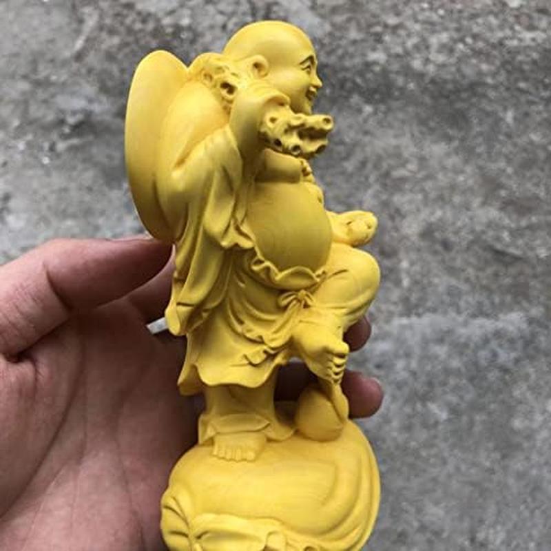 仏像 布袋様 木彫り 木製彫刻 七福神 布袋 様 布袋さま置物 風水 開運