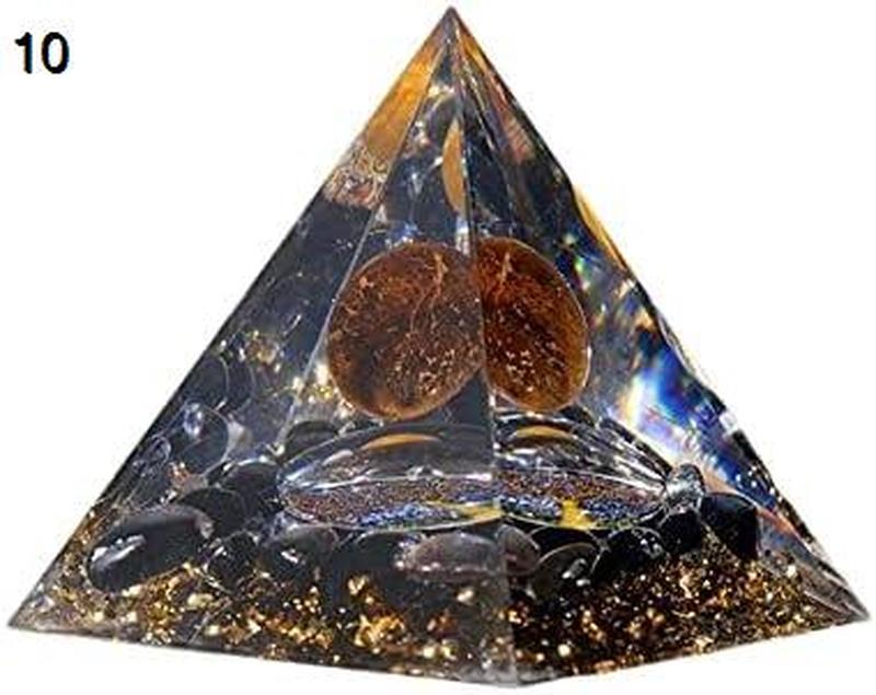 オルゴナイト ピラミッド 置物 天然石 ピラミッド 7つのチャクラ パワーストーン ピラミッド 浄化 水晶 エネルギー 恋愛運 結婚運｜figurina｜09