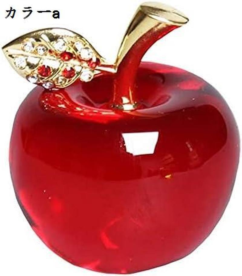 クリスマスクリスタルりんごガラス工芸品家の装飾カーアクセサリー