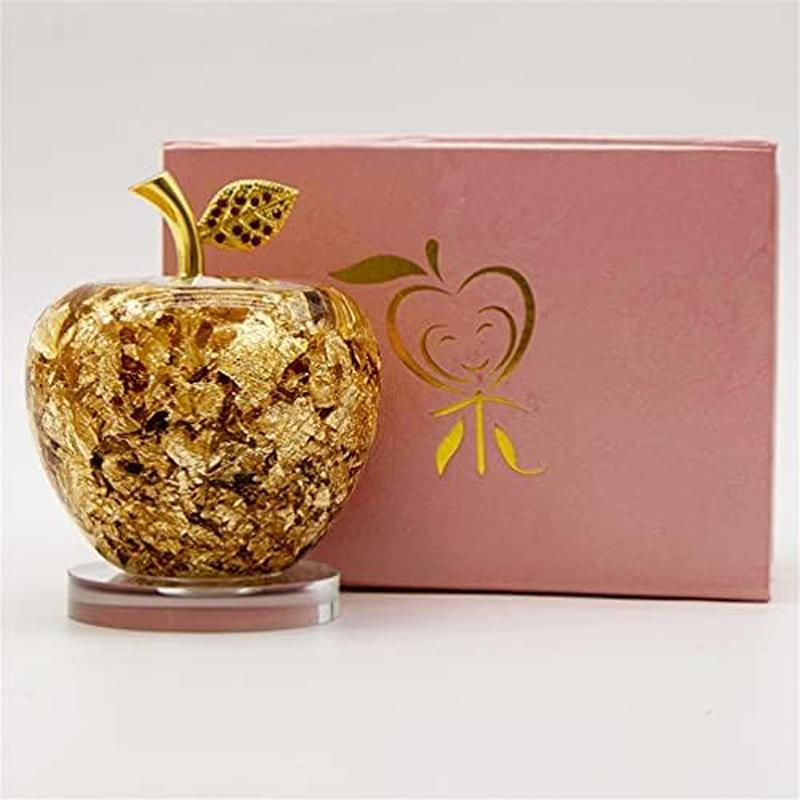 黄金のリンゴ インテリア 置き物 金箔入り ゴールドアップル 厄除け 病