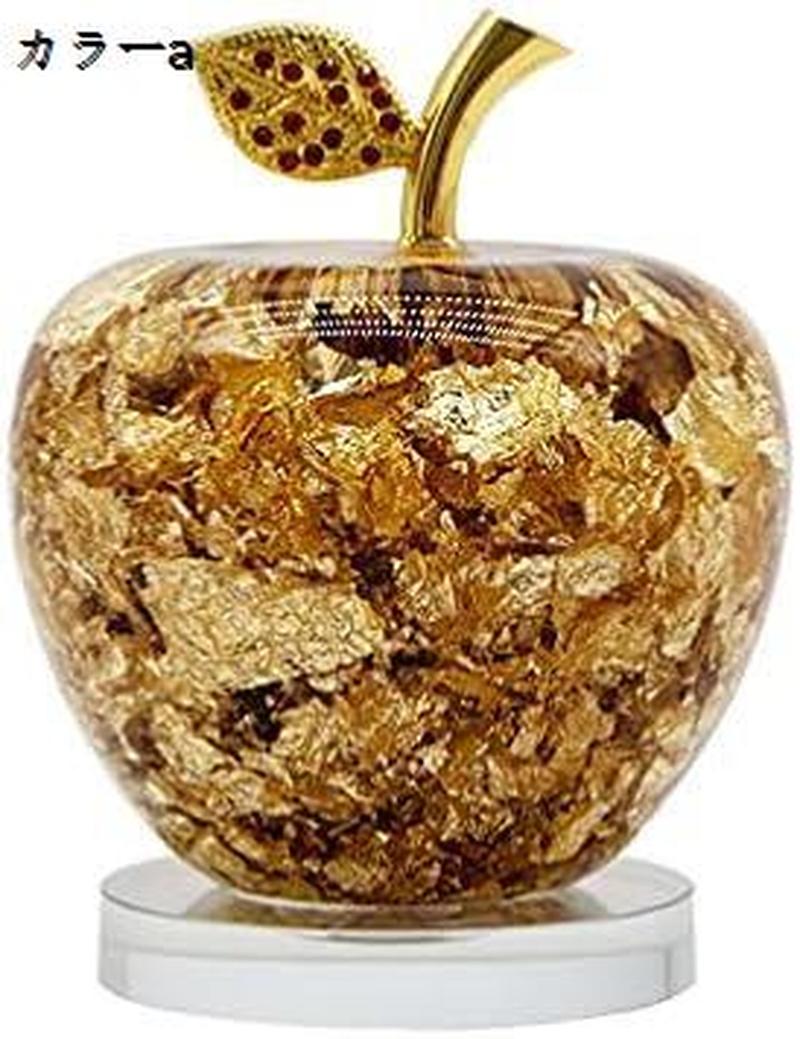 黄金のリンゴ インテリア 置き物 金箔入り ゴールドアップル 厄除け 病