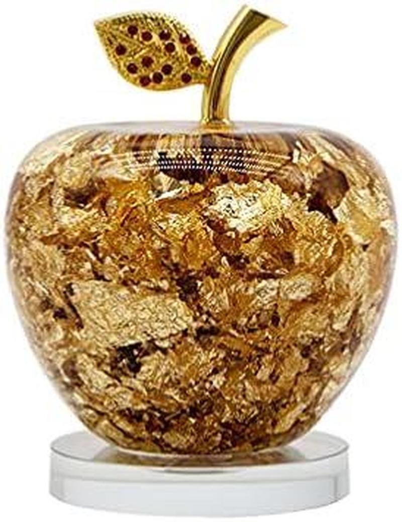黄金のリンゴ インテリア 置き物 金箔入り ゴールドアップル 厄除け 病