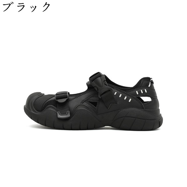 スポーツサンダル フラット スニーカーサンダル レディース 面ファスナー メッシュ 船型底 つま先あり かわいい 夏 面白いつま先 通気 |  | 01