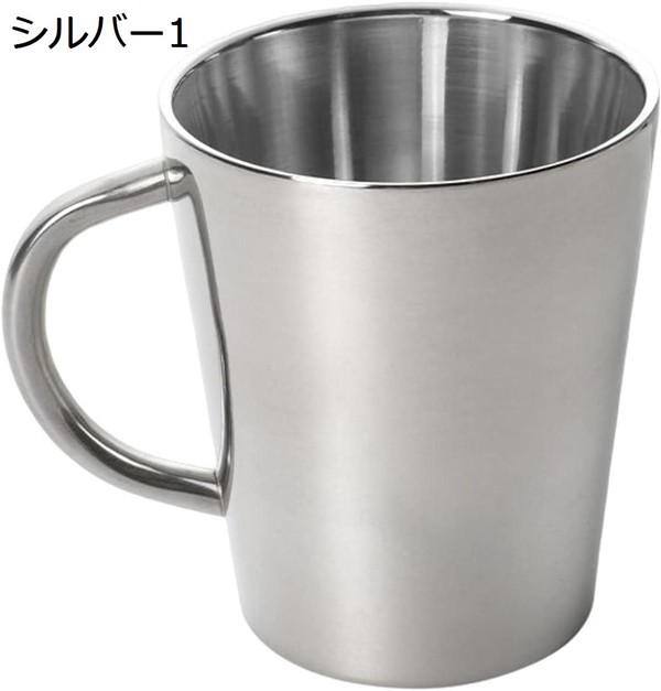 マグカップ ステンレス 男女兼用 二重構造 300ml 5点セット 軽量 断熱 ティーカップ 保冷 保温 真空構造 おしゃれ コップ マグ_17