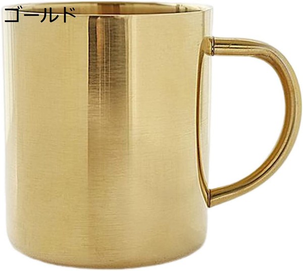 マグカップ ステンレス 男女兼用 二重構造 400ml 大容量 銀色 軽量