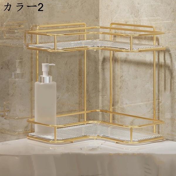 バスラック 浴室ラック 調味料ラック シャンプーラック 北欧 シャワーラック 壁面収納 壁掛け 収納ラック 収納棚 穴開け不要 大容量 |  | 02