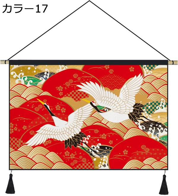 タペストリー 和風 45*120cm 掛け軸 縦長 ロングサイズ 壁掛け 和柄 森