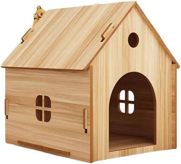 犬小屋 屋外用 天然木 木製 広い 猫 ハウス 頑丈 防風 休憩所 屋根 窓
