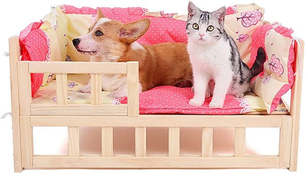 ペットベッド 木製犬用ベッド 大型高床式犬用ベッド オールシーズン