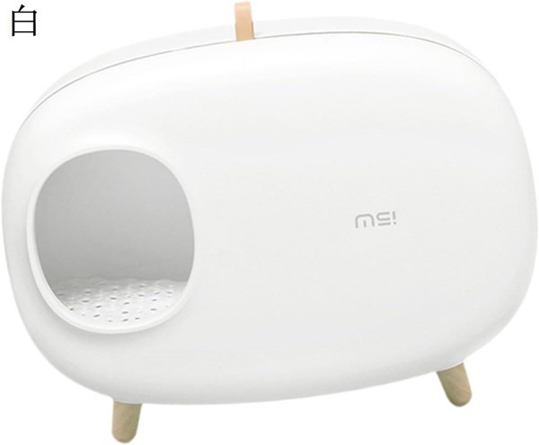 密閉型猫トイレ フード付き猫砂トレイ 広々としたペットアクセサリー 大型猫トイレ 密閉型猫トイレ キティハムスター用， 緑