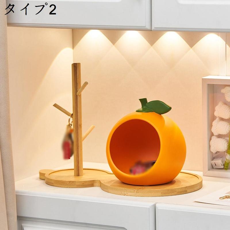 置き物 トレイ ジュエリー トレー 柿 収納 おしゃれ かわいい 果物 インテリア 置物 小物 入れ 小皿 ピアス ネックレス F 指輪_2