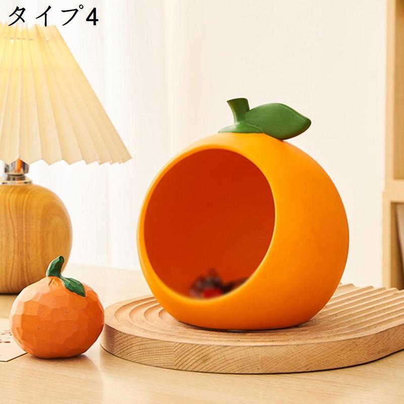 置き物 トレイ ジュエリー トレー 柿 収納 おしゃれ かわいい 果物 インテリア 置物 小物 入れ 小皿 ピアス ネックレス F 指輪_4