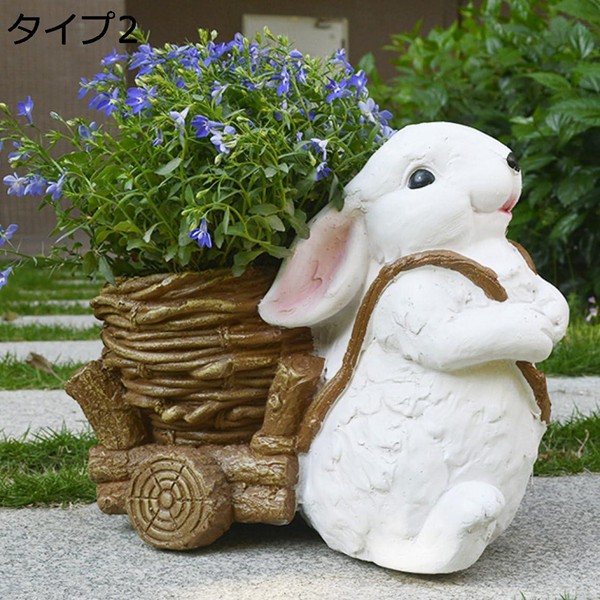 楽天市場】植木鉢 おしゃれ 鉢 プランター うさぎ ウサギ 可愛い