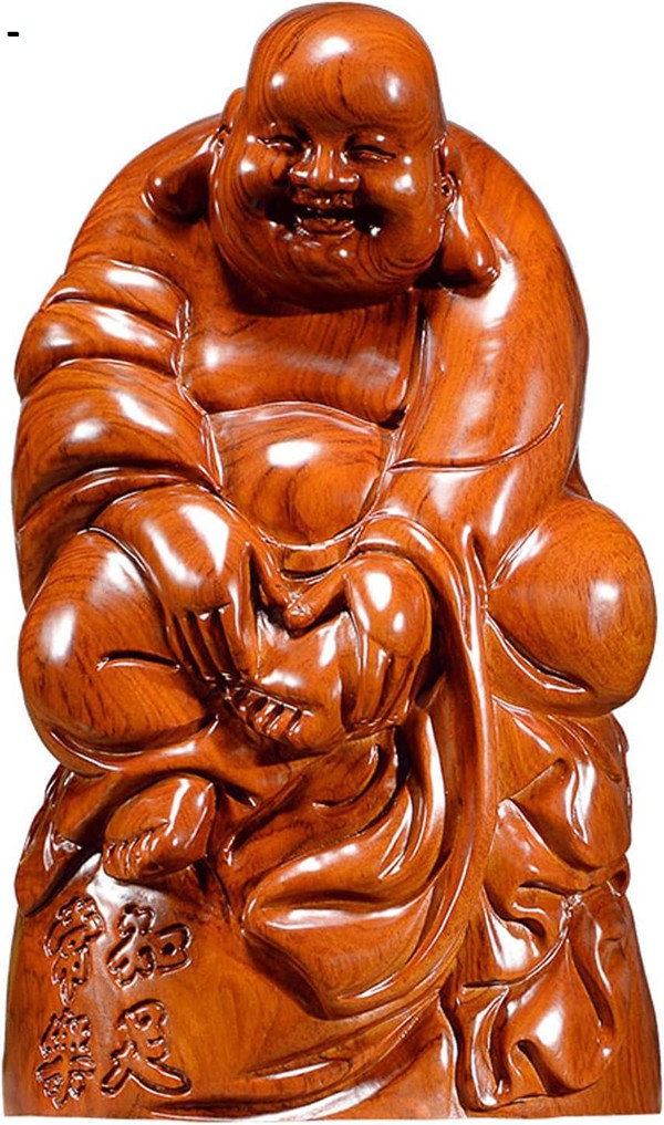 布袋様 木彫り 花梨木 高級天然カリン材 七福神 布袋 様 布袋様の置物