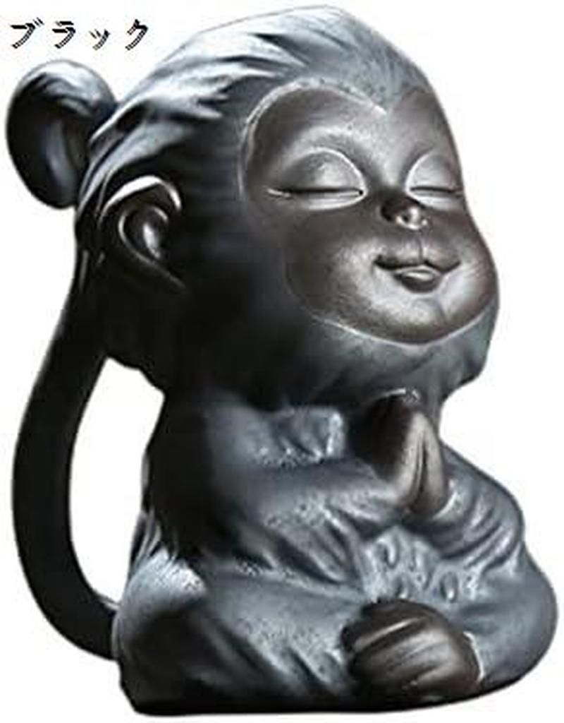サル 陶器製 置物 悟空置物猿像中国風水風水装飾セラミック芸術茶