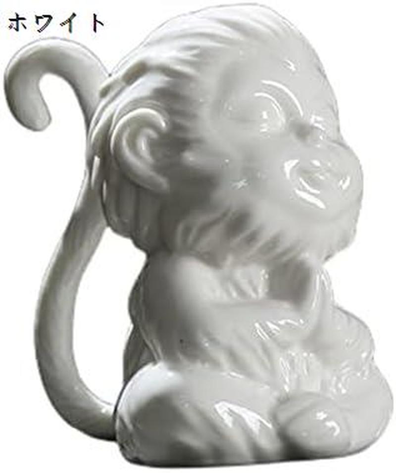 サル 陶器製 置物 悟空置物猿像中国風水風水装飾セラミック芸術茶