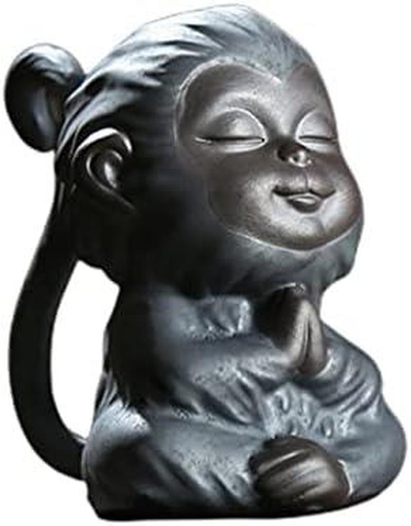 サル 陶器製 置物 悟空置物猿像中国風水風水装飾セラミック芸術茶