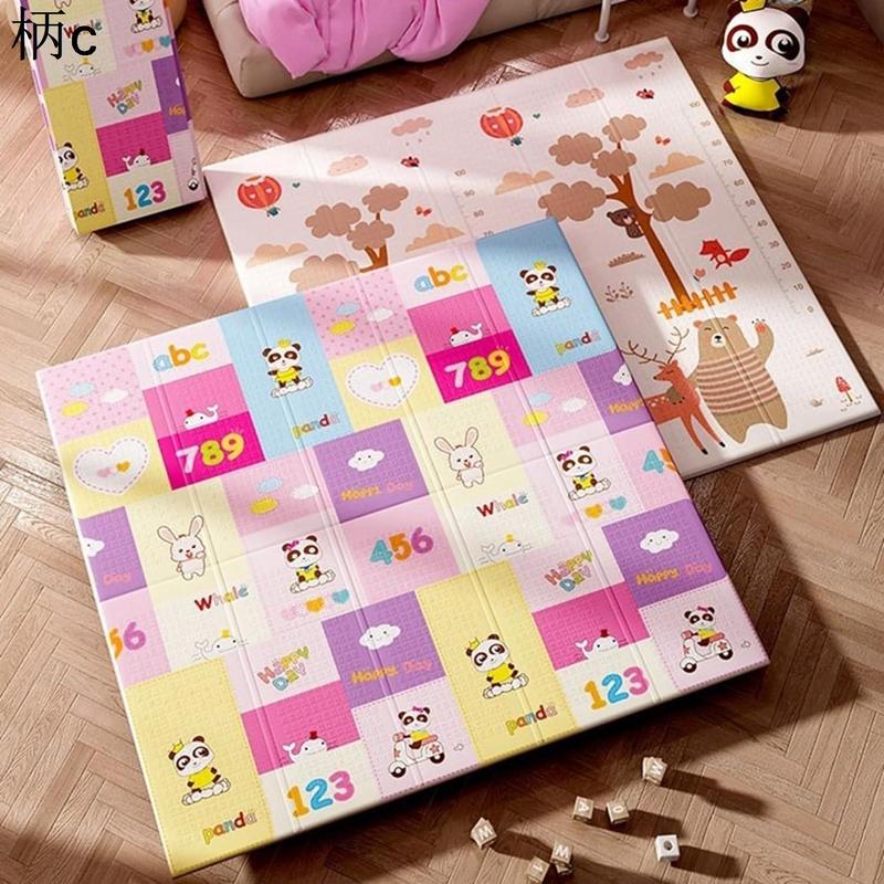 ベビーマット 200cm*180cm*1cm 極厚 赤ちゃん プレイマット 子供ゲームパッド 新生児折りたたみマット 防汚 防音 滑り止めの画像