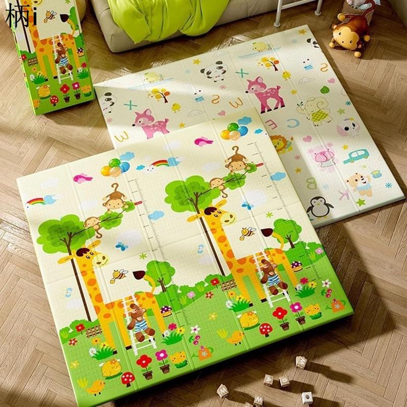 ベビーマット 200cm*180cm*1cm 極厚 赤ちゃん プレイマット 子供ゲームパッド 新生児折りたたみマット 防汚 防音 滑り止めの画像