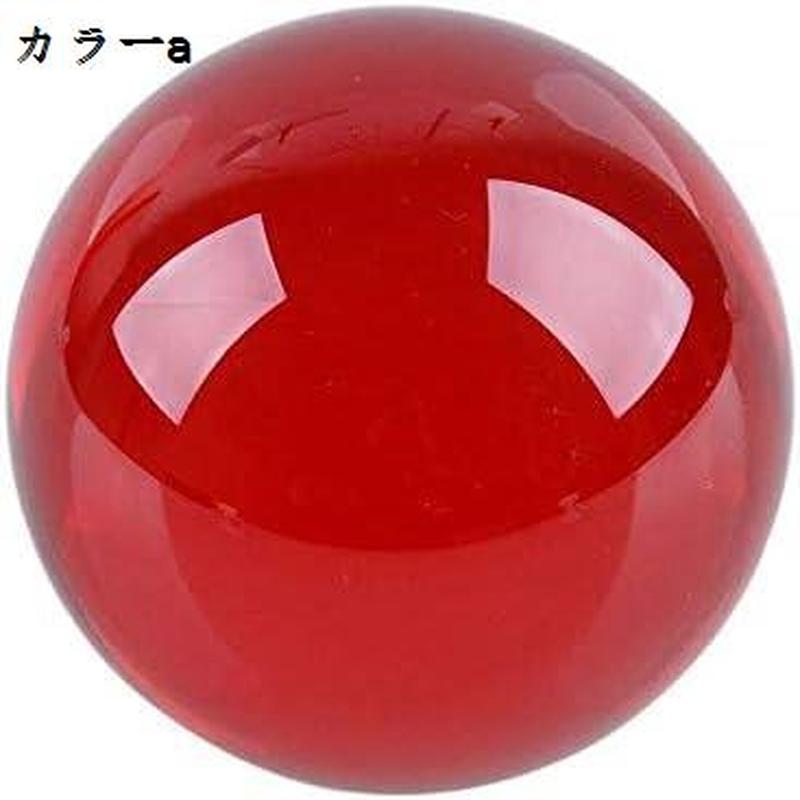 多色透明 水晶玉 水晶球 クリスタル クリア ボール レンズボール装飾品(30mm，レッド)｜figurina｜02